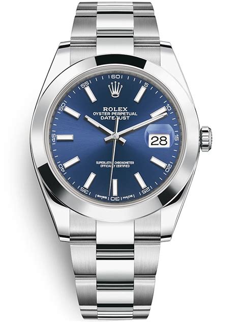 rolex datejust 41 smooth bezel oyster bracelet|rolex datejust blue face 41mm.